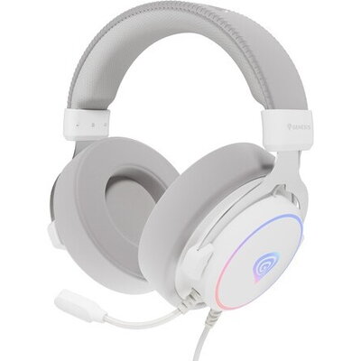 Слушалки Genesis Headset Neon 764 with microphone, RGB illumination, USB, White