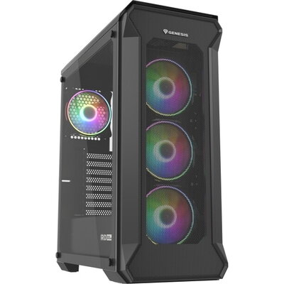 Кутия за компютър Genesis Gaming PC Case IRID 505 ARGB V2 Midi Tower Window Black