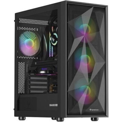 Кутия за компютър Genesis PC Case DIAXID 605 RGB Mini Tower Window, Black