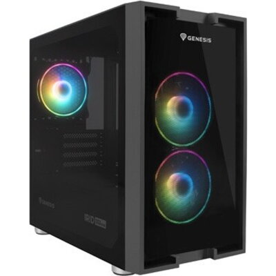 Кутия за компютър Genesis PC Case Irid 353 ARGB MATX Mini Tower Window, Black