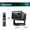 Мултимедиен проектор Hisense C3 Smart mini Laser Projector, 4K Ultra HD 3840x2160, 2000:1, 2500 lum, 60 Hz, Digital Zoom,Dolby V