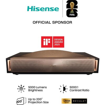 Мултимедиен проектор Hisense 4K Smart Laser TV L9Q, Ultra HD 3840x2160, 5000 lum, 5000;1,16:9 , 240 Hz, up tp 200 inch , Ultra s