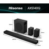 Аудио система Hisense AX5140Q,  5.1.4Ch Sound Bar with Wireless Subwoofer, 600W, Dolby Atmos, Bluetooth 5.3, 4K HDMI Pass Throug