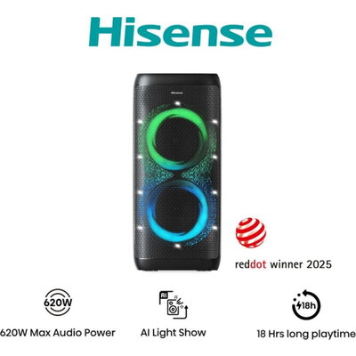 Аудио система Hisense HP500 Party Thunder, 620W, BT, 18h play, Black Аудио система Hisense HP500 Party Thunder, 620W, BT, 18h play, Black