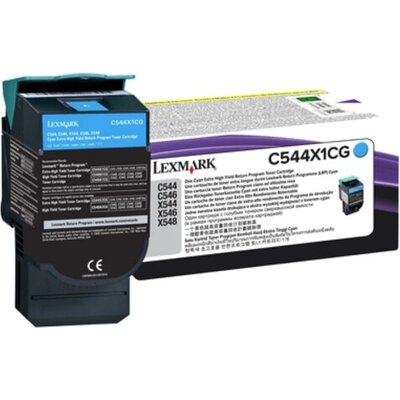 Консуматив Lexmark C544, X544 Cyan Extra High Yield Return Programme Toner Cartridge (4K)