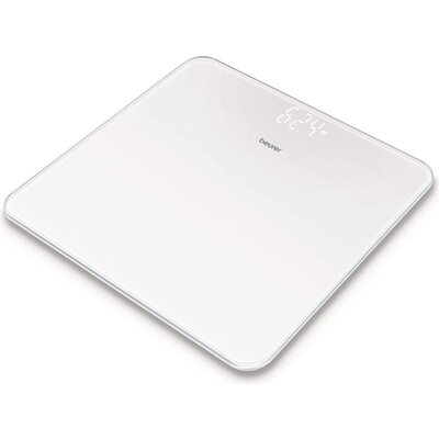 Везна Beurer GS 225 White Glass bathroom scale, Magic LED display; Automatic switch-off, overload indicator; height 2.7 cm; 180 