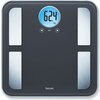 Везна Beurer BF 195 diagnostic bathroom scale; round LCD display; Weight, body fat, body water, muscle percentage, bone mass, AM