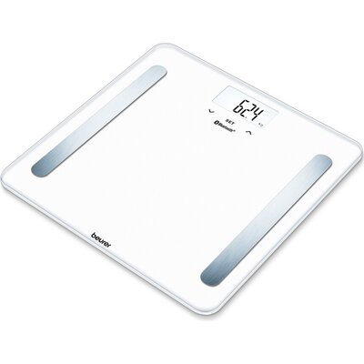 Везна Beurer BF 600 BF diagnostic bathroom scale in pure white, Weight, body fat, body water, muscle percentage, bone mass, AMR/