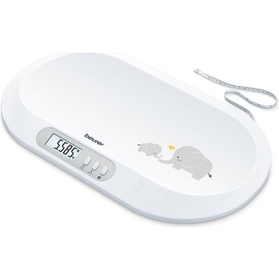 Везна Beurer BY 90 baby scale, Data transfer via Bluetooth®, Automatic and manual hold function,Curved weighing surface, 10 Meas