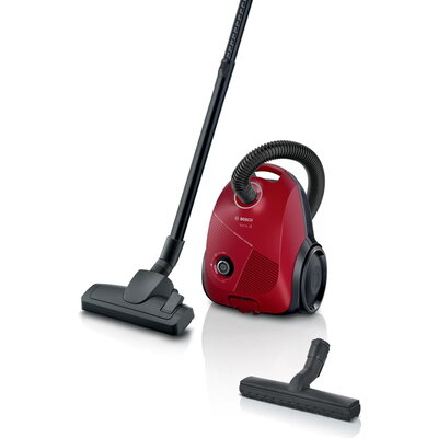 Прахосмукачка Bosch BGBS2RD1H, Vacuum cleaner with bag 3.5 l, Series 2, 600W, 80 dB(A), red