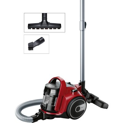 Прахосмукачка Bosch BGC05AAA2, Vacuum Cleaner, 700 W, Bagless type, 1.5 L, 78 dB(A), Energy efficiency class A, chili red/black