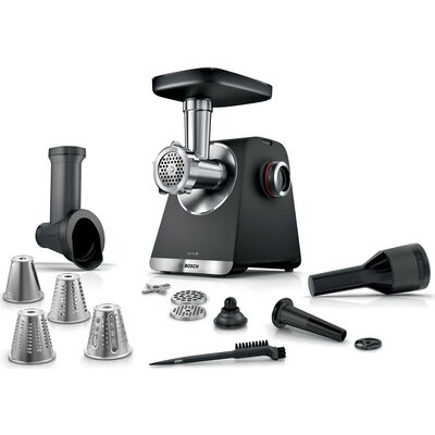Месомелачка Bosch MFWS640B, SER6, Meat mincer - MultiPower 2100 W, Planetary gearbox, 3,5 kg/min, kebbe attachment, sausage atta