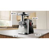 Месомелачка Bosch MFWS860M, SER8, Meat mincer, Blocking power: 2500W, 4,5 kg/min, 10-year motor, dishwasher safe, tomato press, 