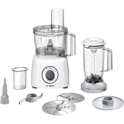 Кухненски робот Bosch MCM3200W, Kitchen machine, MultiTalent 3, 800 W, BPA-free, plastic bowl 2.3 l , Double-sided stainless ste