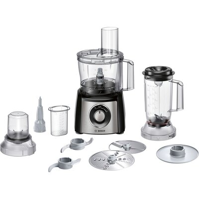 Кухненски робот Bosch MCM3501M, Food processor, MultiTalent 3, 800 W, add. Mixer attachment, Chopper, Grinder, Dough Tool, Black