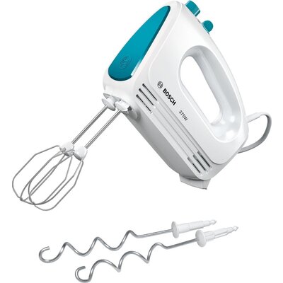 Миксер Bosch MFQ2210D, Hand mixer, CleverMixx, 375 W, 4 speed settings, additional pulse/turbo setting, white/blue