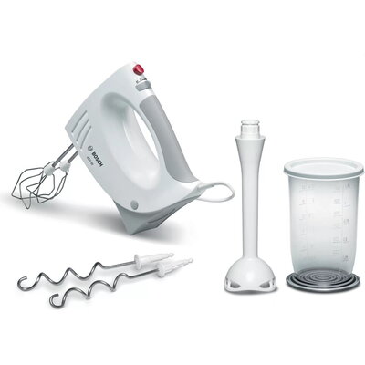 Миксер Bosch MFQ3540, Hand mixer, 450 W, 5 speeds plus turbo function, White-gray