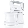 Миксер Bosch MFQ36460, Hand mixer, 450 W, White, includes bowl and stand