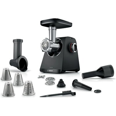 Месомелачка Bosch MFWS440B, Meat mincer - MultiPower 1900 W, Planetary gearbox, 2,5 kg/min, kebbe attachment, sausage attachment