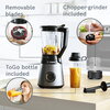 Блендер Bosch MMB6177S Series 4, VitaPower Blender, 1200 W, Glass ThermoSafe jug 1.5 l, Tritan ToGo bottle 0.6 l, Two speed sett