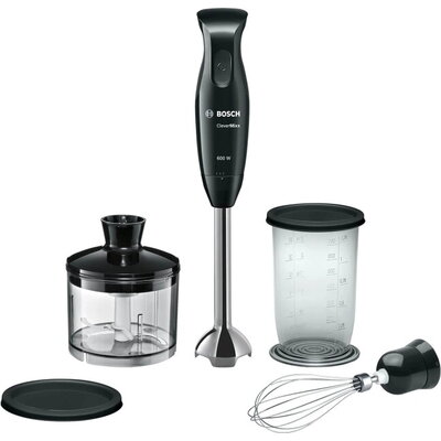 Пасатор Bosch MSM2650B, Blender, CleverMixx, 600 W, QuattroBlade, Chopper and blender included, Stainless steel whisk, mixing/me