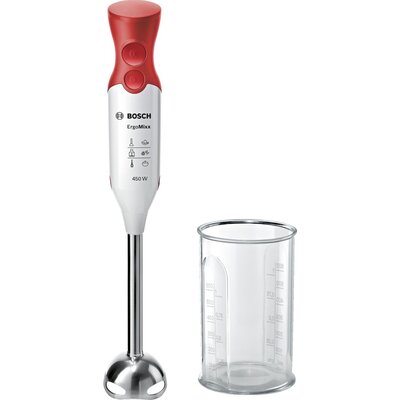 Пасатор Bosch MSM64110, Blender, 450 W, Included transparent jug, White, red