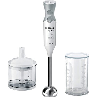 Пасатор Bosch MSM66120, Blender, ErgoMixx, 600 W, Included transparent jug & chopper, White