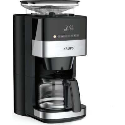 Кафемашина Krups KM832810 Grind & Brew, metalic grinder, 3 grinding settings, digital display, timer, 1.25L