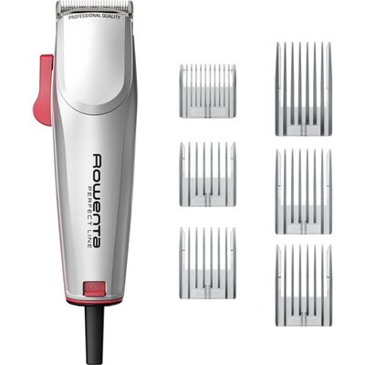 Машинка за подстригване Rowenta TN1300F0 Hair Clipper Perfect Line 2 silver, 1 speed, 6 fix hair combs, micro setting (0,6-0,9-1