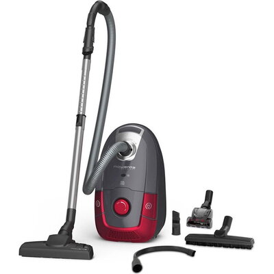 Прахосмукачка Rowenta RO3186EA, POWER XXL GREY & RED, 4,5L, 450W, 72dB, PRECISION FLEX Mini Turbo Brush, Parquet, 2 in 1(crevice