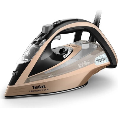 Ютия Tefal FV9852E0 Ultimate Pure, 3200W Steam Iron, Powerful Steam, AutoClean Soleplate, Micro Calc, Auto-Off, Anti-Drip