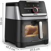 Уред за здравословно готвене Tefal EY8468E0 Easy Fry Silence XXL VISION, black, 7L (2kg, 8 portions), 1800W, dual zones, detacha