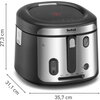 Фритюрник Tefal FF2588E0 Filtra Vision+, black, 1.2Kg / 2.1L, 1900W, timer, fix bowl, washable (lid, basket), adj. thermostat, o