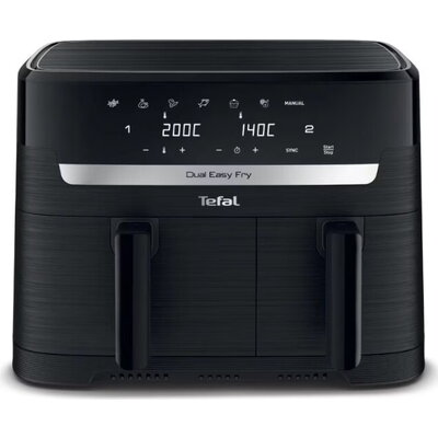 Уред за здравословно готвене Tefal EY901N10 Dual Easy Fry Essential Blk