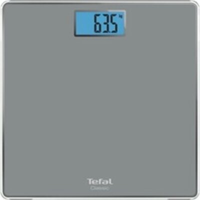 Везна Tefal PP1500V0, Classic Grey, glass platform (31x31cm), 160Kg / 100g, on/off, slim (21mm), display (75x30), back light dis