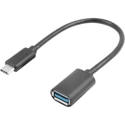 Адаптер Lanberg Adater Cable USB-C(M) 3.1->USB-A(F) OTG 15CM Black