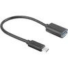 Адаптер Lanberg Adater Cable USB-C(M) 3.1->USB-A(F) OTG 15CM Black