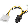 Адаптер Lanberg HDD 2x molex (m/f) 3 pin -> btx 6 pin psu, cable 15cm