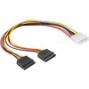 Адаптер Lanberg molex (m) 4 pin -> 2x SATA (f) 15 pin, cable 30cm