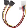 Адаптер Lanberg molex (m) 4 pin -> 2x SATA (f) 15 pin, cable 30cm