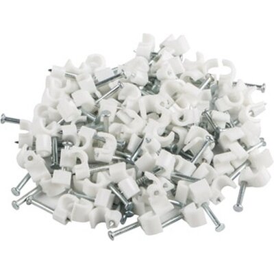 Кабелен клипс Lanberg cable clips 3,5mm 100pcs, white