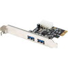 Мрежова карта Lanberg extension card PCI-express -> 2 x USB 3.1 gen 1 + low profile bracket