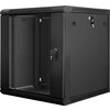 Комуникационен шкаф Lanberg rack cabinet 19” wall-mount 12U / 600x600 for self-assembly (flat pack), black