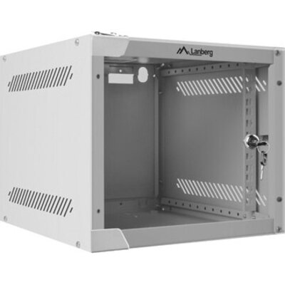 Комуникационен шкаф Lanberg rack cabinet 10” wall-mount 4U / 280x310 for self-assembly (flat pack), grey
