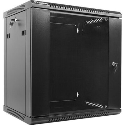 Комуникационен шкаф Lanberg rack cabinet 19'' wall-mount 12U / 600x450 for self-assembly (flat pack), black