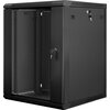 Комуникационен шкаф Lanberg rack cabinet 19” wall-mount 15U / 600x600 for self-assembly (flat pack), black