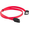 Кабел Lanberg SATA DATA II (3GB/S) F/F cable 50cm metal clips angled, red