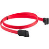 Кабел Lanberg SATA DATA III (6GB/S) F/F cable 50cm metal clips angled, red