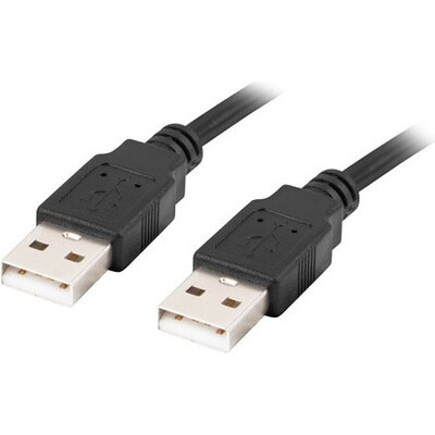 Кабел Lanberg USB-A M/M 2.0 cable 1.8m black