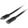 Кабел Lanberg USB-C M/F 3.1 cable 1.5m, Black